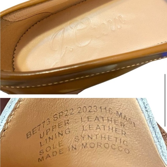 J. Crew Patent Leather Two-Tone Penny Loafers Brown White - Picture 5 of 7